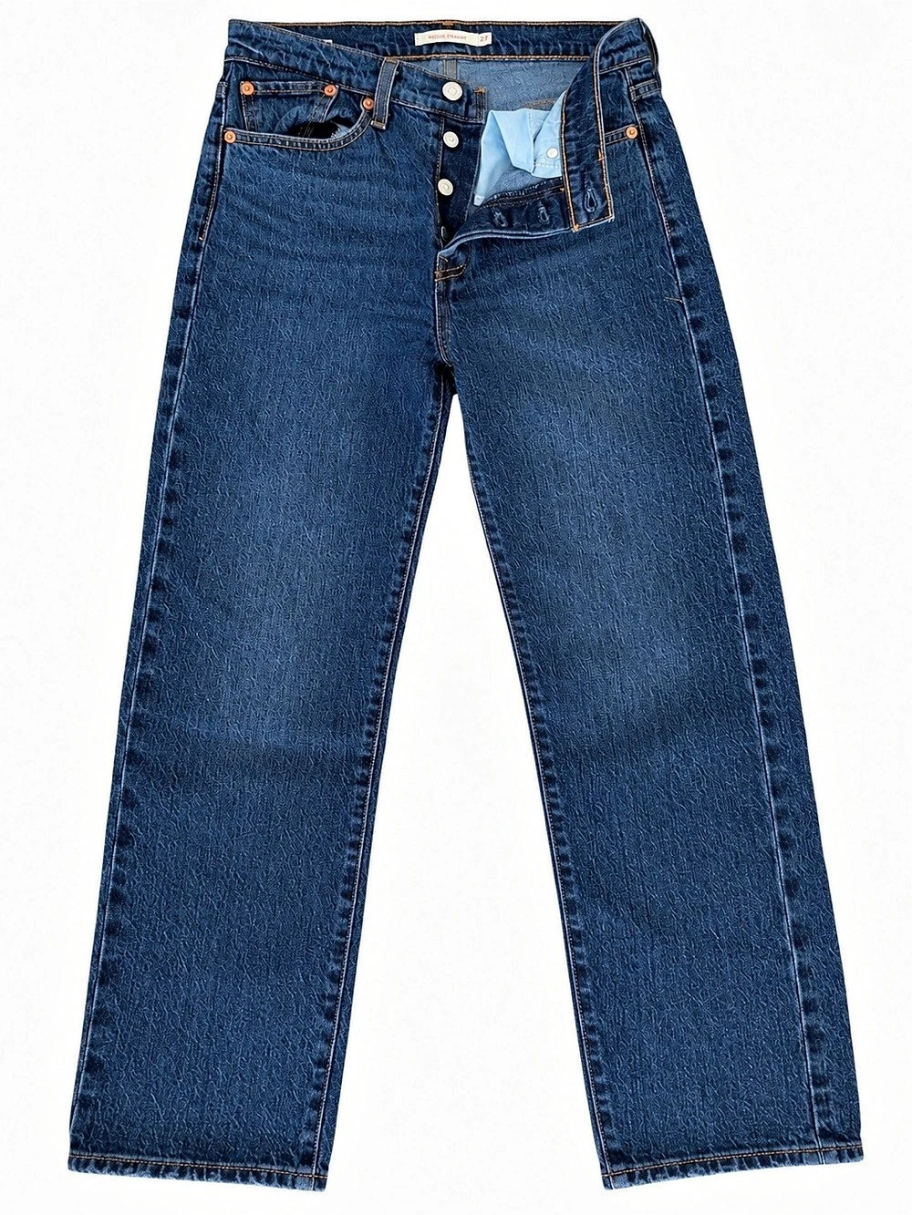 Levi's Premium Wedgie Straight Leg Jeans Blue Waist 27 Like New
